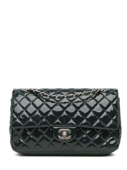 HOT SALE Women Medium Flap Patent Double shoulder bag Classic 2014-2015 CHANEL 0420
